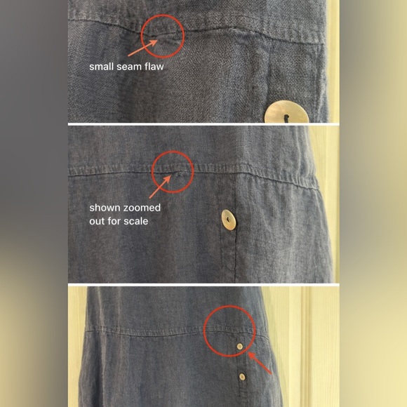 ✨ Lungo L’arno Navy Linen Midi Dress – Size 1X – Read Description - Picture 3 of 10